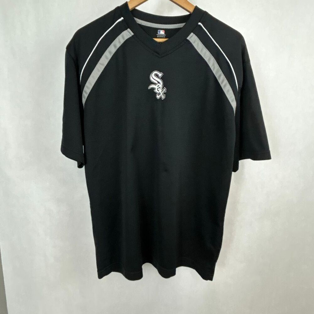 Genuine Merchandise Chicago White Sox Athletic Shirt Black Short Sleeve Sz Large
